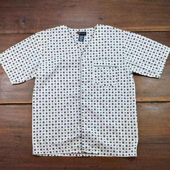 Hanes Other - Men's Hanes Classic Night Pajama‎ Sleep Shirt Buttons Size Small Cotton Blend